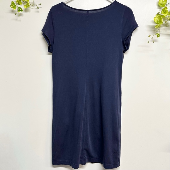 Lilly Pulitzer Pima cotton navy blue cap sleeve sz medium dress, great condition - Picture 3 of 4
